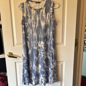 Blue Tie-Dye Dress